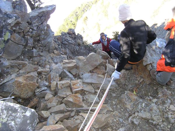 品田山一段難走路程