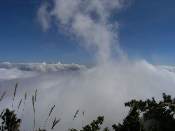 不一會兒，即覺得雲層在變化。